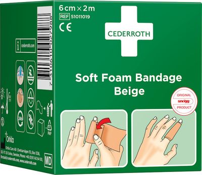 CEDERROTH 51011019 LAASTARI SOFT 6 cm x 2 m, beige
