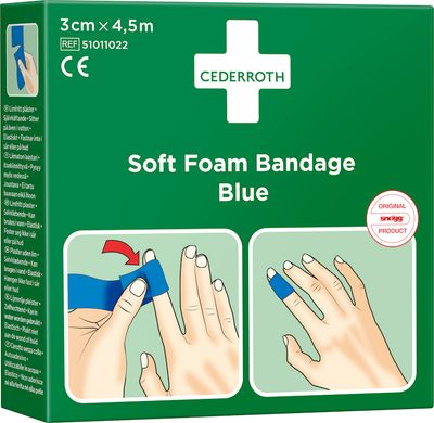 CEDERROTH 51011022 LAASTARI SOFT 3 cm x 4,5 m, sininen
