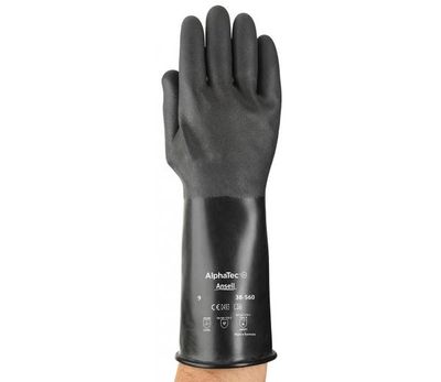ALPHATEC 38-560 butyylikäsine, paksuus 0,70 mm, pituus 350 mm ALPHATEC 38-560 butyylikäsine, paksuus 0,70 mm, pituus 350 mm