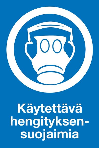 TURVAKILPI "KÄYTETTÄVÄ HENGITYKSENSUOJAINTA", MUOVIA, 200 x 300 mm TURVAKILPI "KÄYTETTÄVÄ HENGITYKSENSUOJAINTA", MUOVIA, 200 x 300 mm