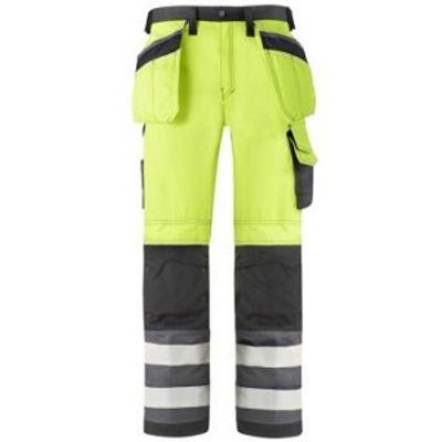 3233 RIIPPUTASKUHOUSUT HI-VIS kelt.-harmaa 3233 RIIPPUTASKUHOUSUT HI-VIS kelt.-harmaa