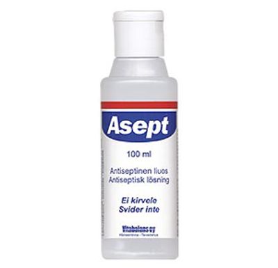 ASEPT antiseptinen liuos 100 ml (suihkepullo) ASEPT antiseptinen liuos 100 ml (suihkepullo)